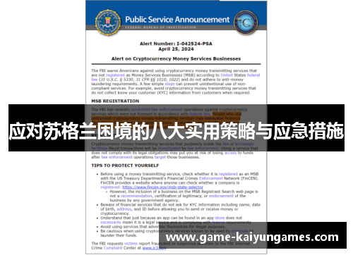 应对苏格兰困境的八大实用策略与应急措施